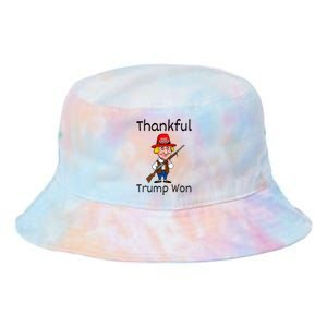 Donald Trump Won Thanksgiving Thankful Tie Dye Newport Bucket Hat