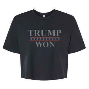 Donald Trump Won In The Election Trump 2024 47th President Bella+Canvas Jersey Crop Tee