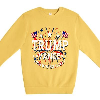 Donald Trump Won 2024 Election Inauguration Premium Crewneck Sweatshirt