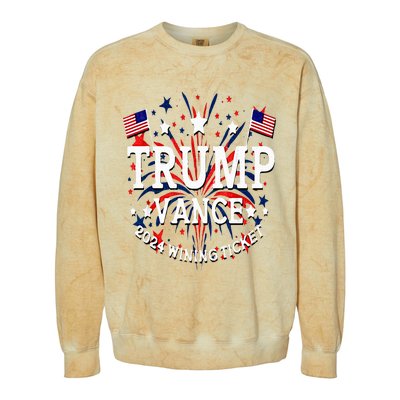 Donald Trump Won 2024 Election Inauguration Colorblast Crewneck Sweatshirt