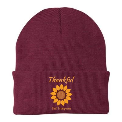 Donald Trump Won Thanksgiving Thankful Election 2024 Knit Cap Winter Beanie