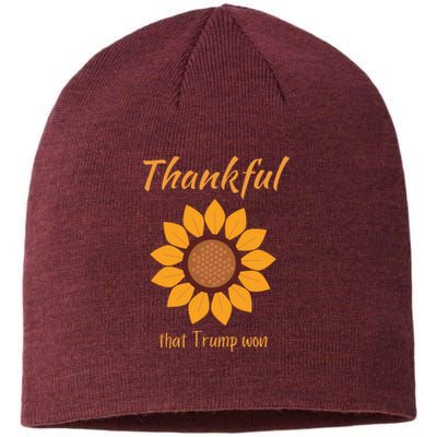 Donald Trump Won Thanksgiving Thankful Election 2024 Sustainable Beanie