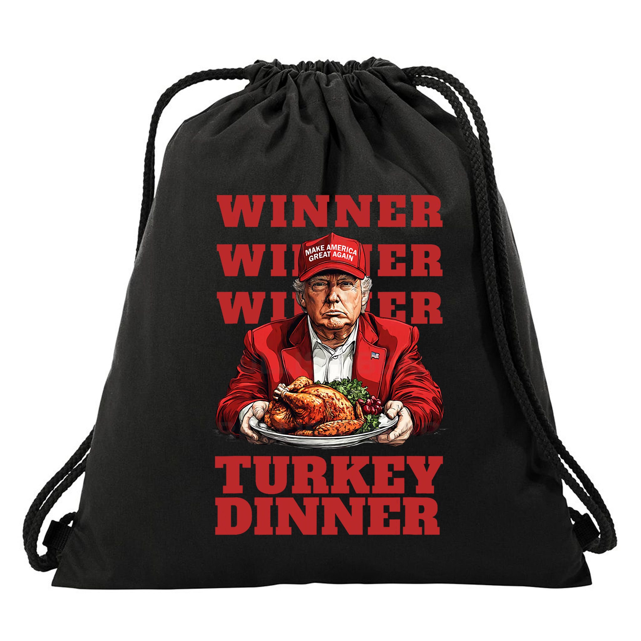 Donald Trump Winner Chicken Dinner President Trump Drawstring Bag