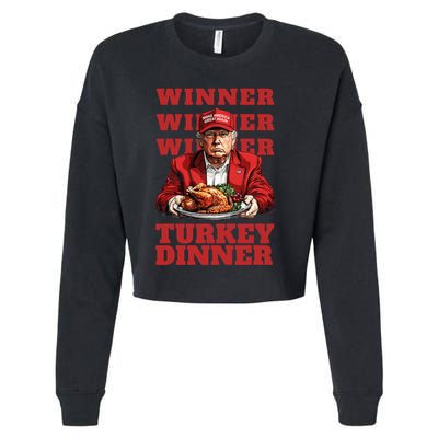 Donald Trump Winner Chicken Dinner President Trump Cropped Pullover Crew