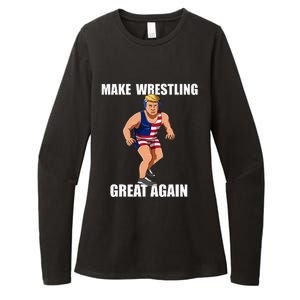 Donald Trump Wrestling Gift Womens CVC Long Sleeve Shirt