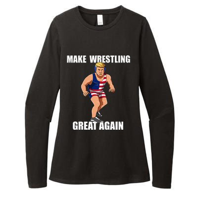 Donald Trump Wrestling Gift Womens CVC Long Sleeve Shirt