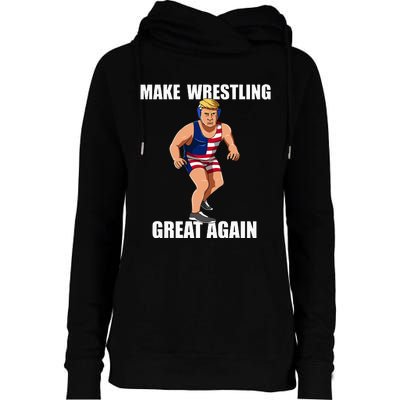 Donald Trump Wrestling Gift Womens Funnel Neck Pullover Hood