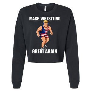 Donald Trump Wrestling Gift Cropped Pullover Crew