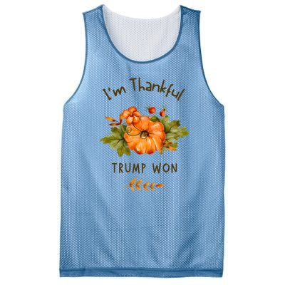 Donald Trump Won Thanksgiving Thankful Election 2024 Mesh Reversible Basketball Jersey Tank