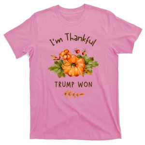 Donald Trump Won Thanksgiving Thankful Election 2024 T-Shirt