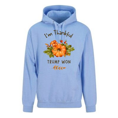 Donald Trump Won Thanksgiving Thankful Election 2024 Unisex Surf Hoodie