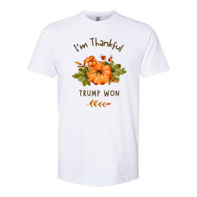 Donald Trump Won Thanksgiving Thankful Election 2024 Softstyle CVC T-Shirt