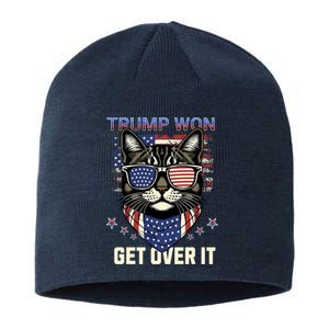 Donald Trump Won 2024 Election Cats For Trump Sustainable Beanie