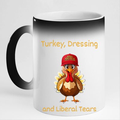 Donald Trump Won Thanksgiving Turkey Dressing Liberal Tears 11oz Black Color Changing Mug