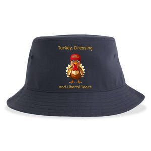 Donald Trump Won Thanksgiving Turkey Dressing Liberal Tears Sustainable Bucket Hat