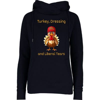 Donald Trump Won Thanksgiving Turkey Dressing Liberal Tears Womens Funnel Neck Pullover Hood