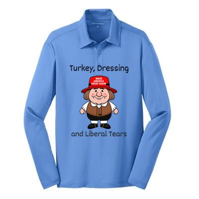 Donald Trump Won Thanksgiving Turkey Dressing Liberal Tears Silk Touch Performance Long Sleeve Polo