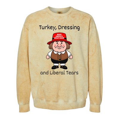 Donald Trump Won Thanksgiving Turkey Dressing Liberal Tears Colorblast Crewneck Sweatshirt