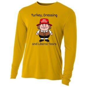 Donald Trump Won Thanksgiving Turkey Dressing Liberal Tears Cooling Performance Long Sleeve Crew