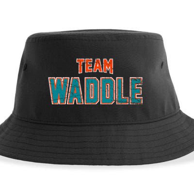 Distressed Team Waddle Surname Proud Family Last Name Sustainable Bucket Hat