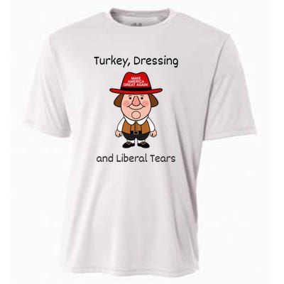 Donald Trump Won Thanksgiving Turkey Dressing Liberal Tears Cooling Performance Crew T-Shirt