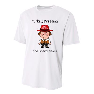 Donald Trump Won Thanksgiving Turkey Dressing Liberal Tears Performance Sprint T-Shirt