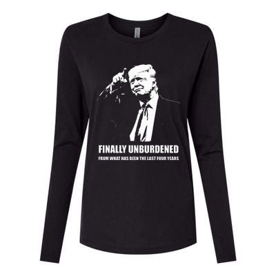 Donald Trump Wins – Finally Unburdened From The Last 4 Years Womens Cotton Relaxed Long Sleeve T-Shirt