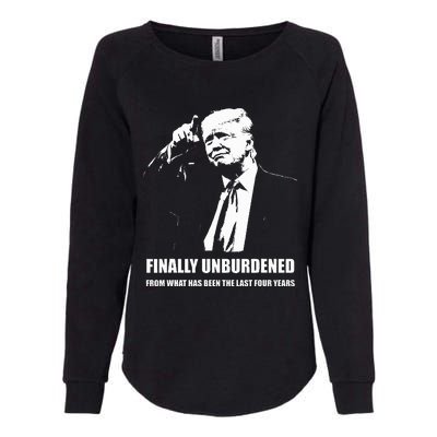 Donald Trump Wins – Finally Unburdened From The Last 4 Years Womens California Wash Sweatshirt