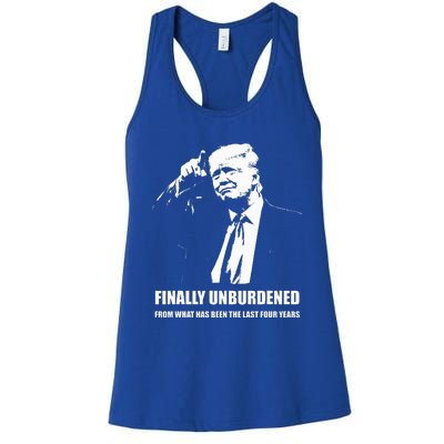 Donald Trump Wins – Finally Unburdened From The Last 4 Years Women's Racerback Tank