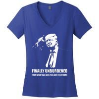 Donald Trump Wins – Finally Unburdened From The Last 4 Years Women's V-Neck T-Shirt