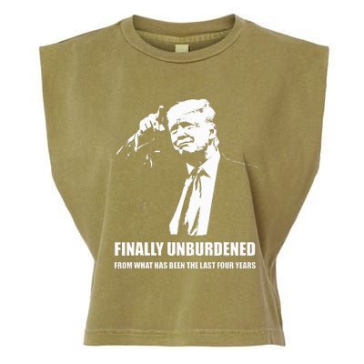 Donald Trump Wins – Finally Unburdened From The Last 4 Years Garment-Dyed Women's Muscle Tee