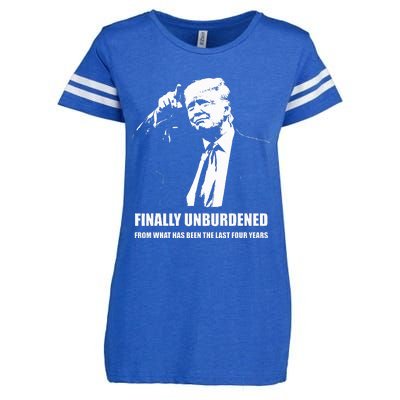 Donald Trump Wins – Finally Unburdened From The Last 4 Years Enza Ladies Jersey Football T-Shirt