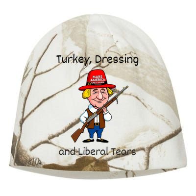 Donald Trump Won Thanksgiving Turkey Dressing Liberal Tears Kati - Camo Knit Beanie