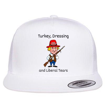 Donald Trump Won Thanksgiving Turkey Dressing Liberal Tears Flat Bill Trucker Hat