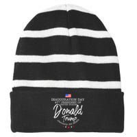 Donald Trump Won 2024 Election Inauguration Funny Gift Striped Beanie with Solid Band