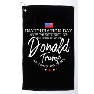 Donald Trump Won 2024 Election Inauguration Funny Gift Platinum Collection Golf Towel