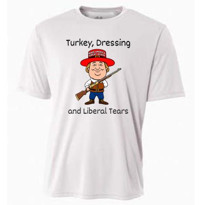 Donald Trump Won Thanksgiving Turkey Dressing Liberal Tears Cooling Performance Crew T-Shirt