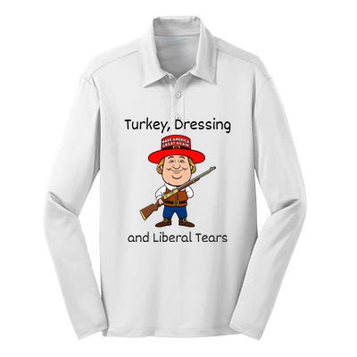 Donald Trump Won Thanksgiving Turkey Dressing Liberal Tears Silk Touch Performance Long Sleeve Polo