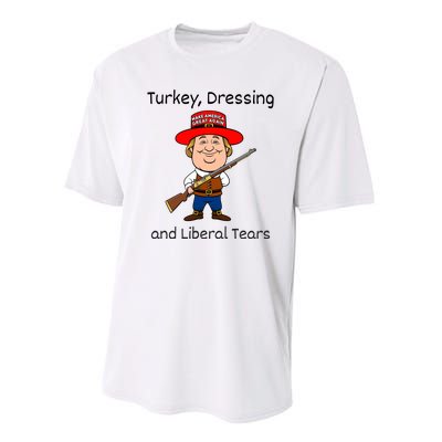 Donald Trump Won Thanksgiving Turkey Dressing Liberal Tears Performance Sprint T-Shirt