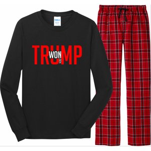 Donald Trump Won 2024 Election Inauguration Day Gift Long Sleeve Pajama Set