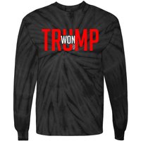 Donald Trump Won 2024 Election Inauguration Day Gift Tie-Dye Long Sleeve Shirt