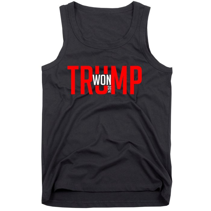 Donald Trump Won 2024 Election Inauguration Day Gift Tank Top