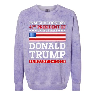 Donald Trump Won 2024 Election Inauguration January 20 2025 Colorblast Crewneck Sweatshirt