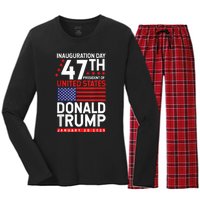 Donald Trump Won 2024 Election Inauguration Women's Long Sleeve Flannel Pajama Set 