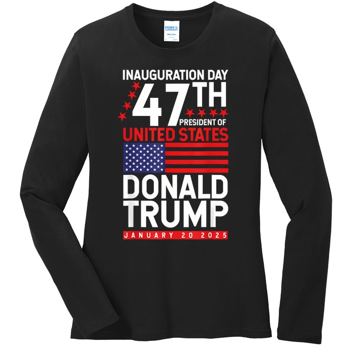 Donald Trump Won 2024 Election Inauguration Ladies Long Sleeve Shirt