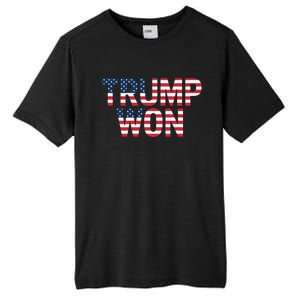 Donald Trump Won 2024 Election Republican Win Trump Won 2024 Tall Fusion ChromaSoft Performance T-Shirt