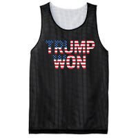 Donald Trump Won 2024 Election Republican Win Trump Won 2024 Mesh Reversible Basketball Jersey Tank