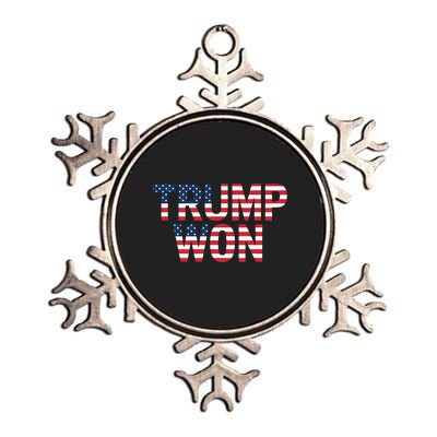 Donald Trump Won 2024 Election Republican Win Trump Won 2024 Metallic Star Ornament