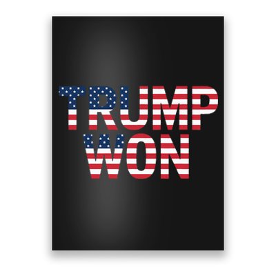 Donald Trump Won 2024 Election Republican Win Trump Won 2024 Poster