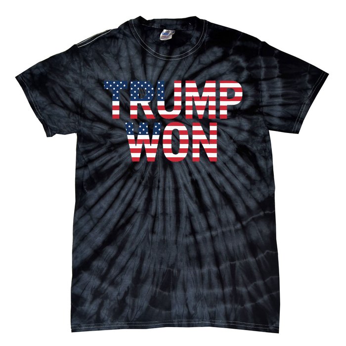 Donald Trump Won 2024 Election Republican Win Trump Won 2024 Tie-Dye T-Shirt